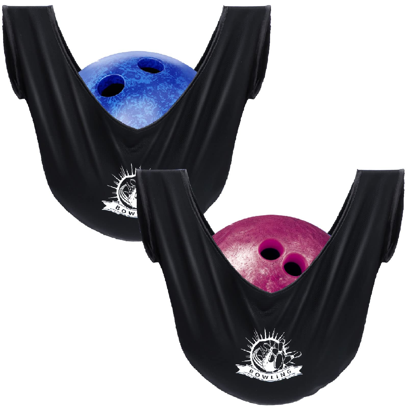 JiaUfmi 2 Pcs Washable Bowling Ball Polisher Bags Bowling Ball Cleaner Holder...