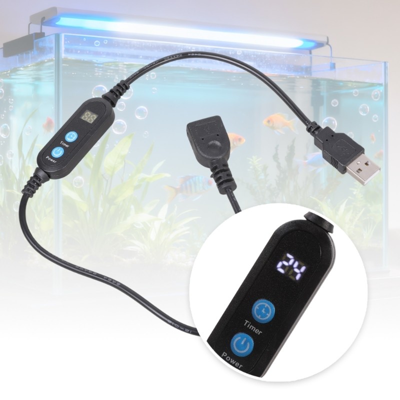 USB Timer Switching Cable 5V-20V Time Presetable Control For Home Electronics