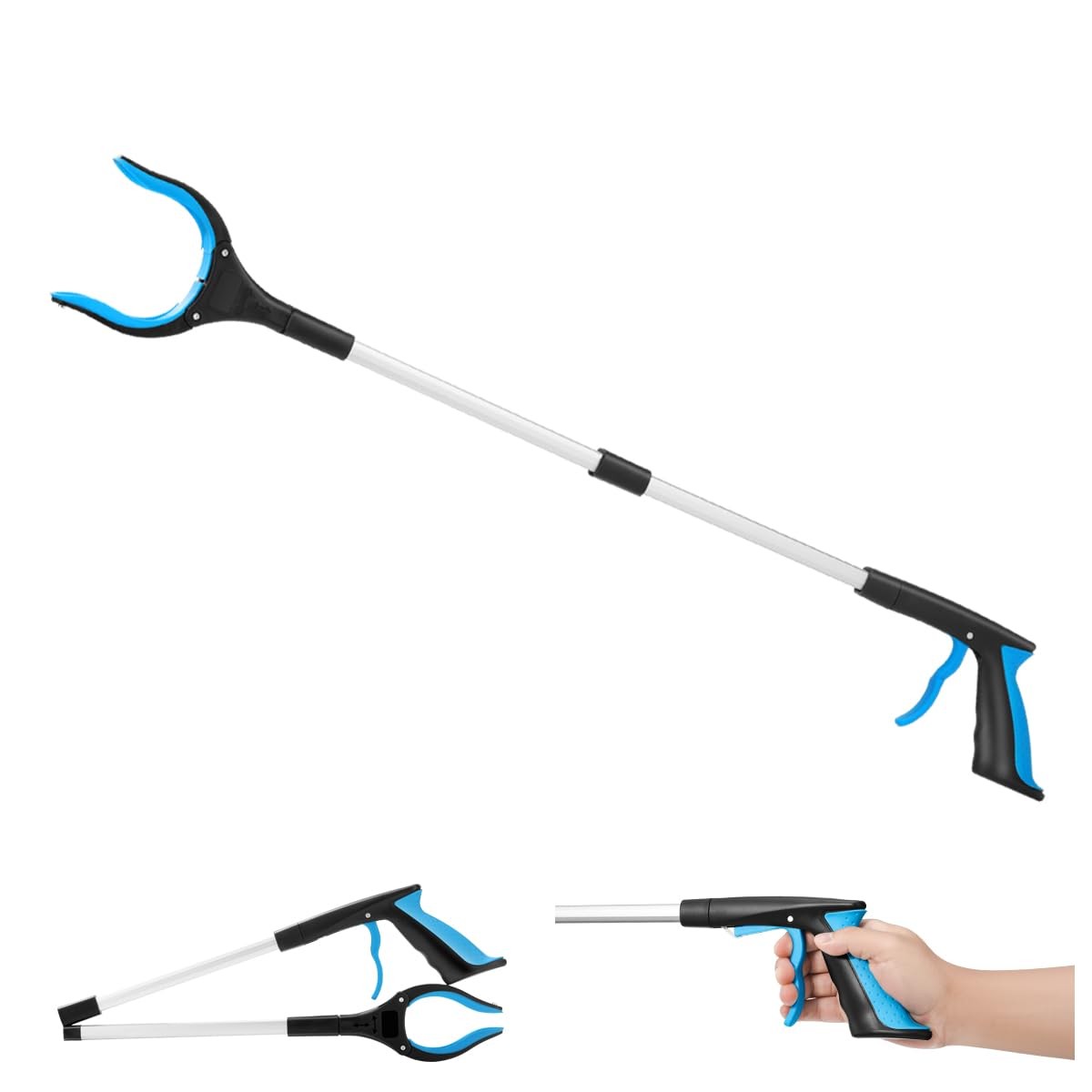 32inch Grabber Reacher Foldable Aluminum Heavy Dury Lightweight Hand Gripper ...