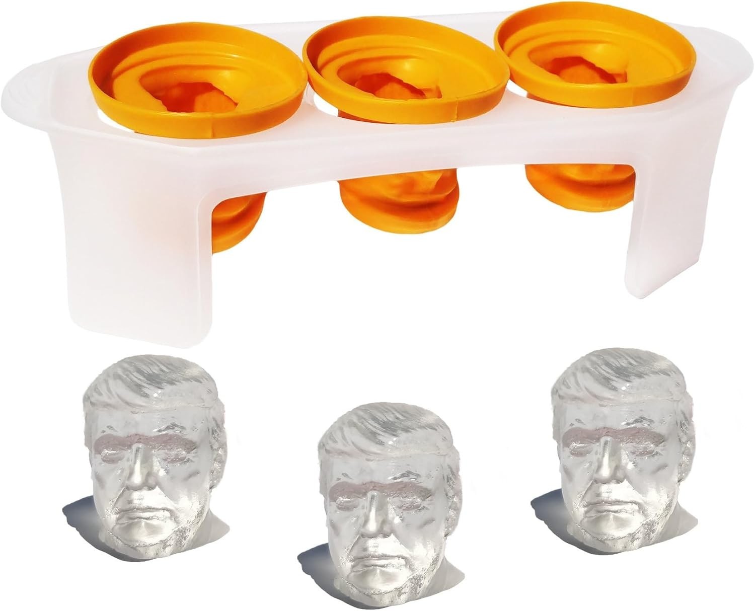 Donald Trump Ice Cube Trays - Funny Presidential Molds for Whiskey Cocktail Ice