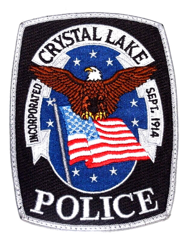 CRYSTAL LAKE ILLINOIS IL Sheriff or Police Patch US FLAG FLYING EAGLE USED