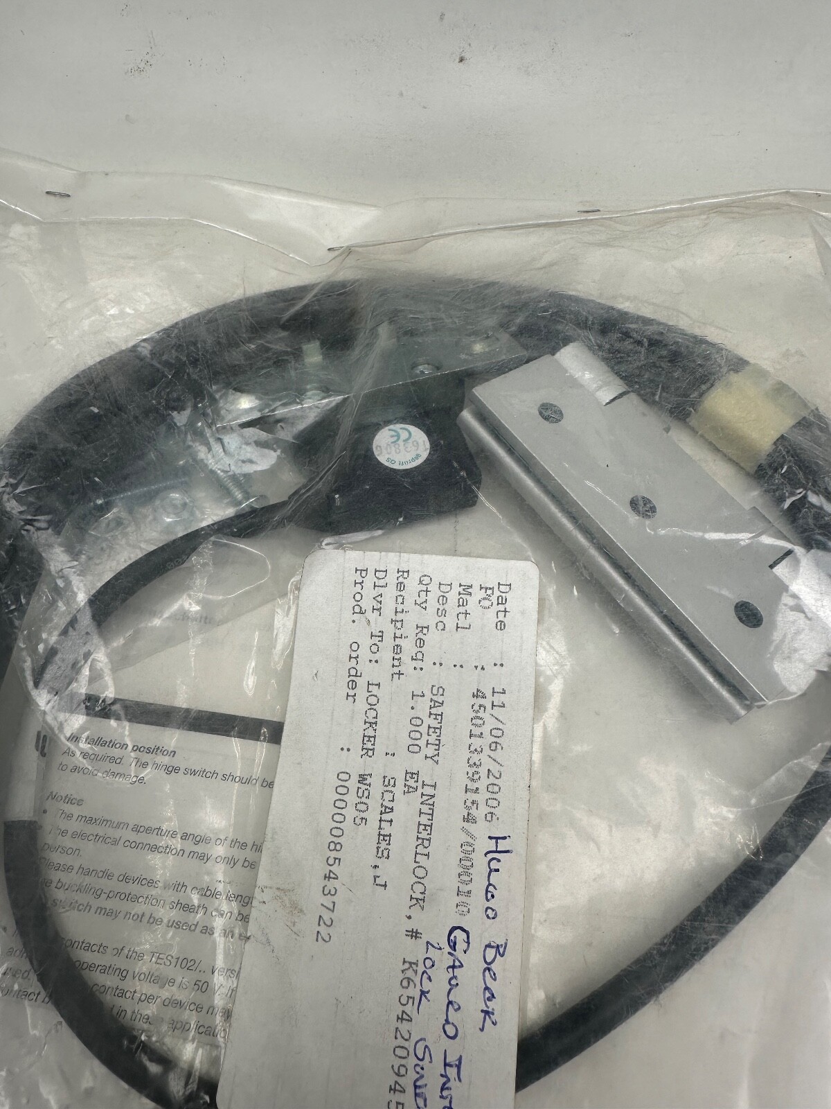 Schmersal TES-102S Safety Switch 5m New