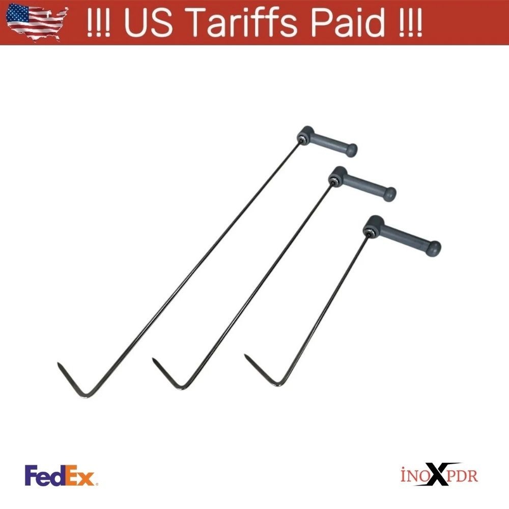 Universal  PDR INOX 2-Piece 360° Rotating Paintless Dent Repair Rod Set – 10mm