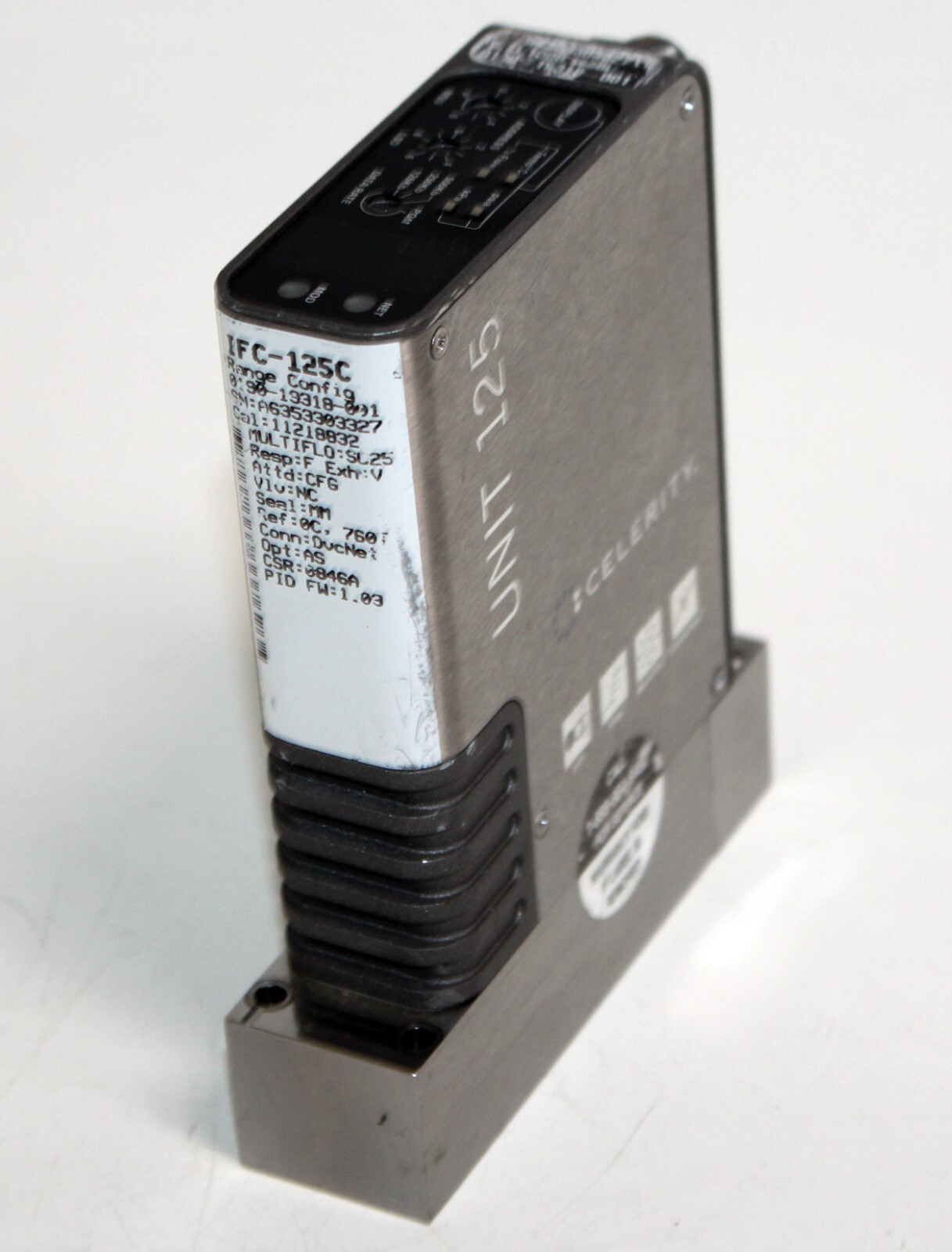 Unit 125 Celerity IFC-125C Mass Flow Controller 200 PSI