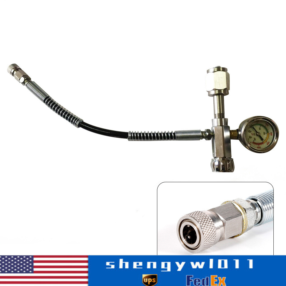 Air Rifle Charging Valve Adapter Paintball PCP SCBA Air Fill Station With Hose
