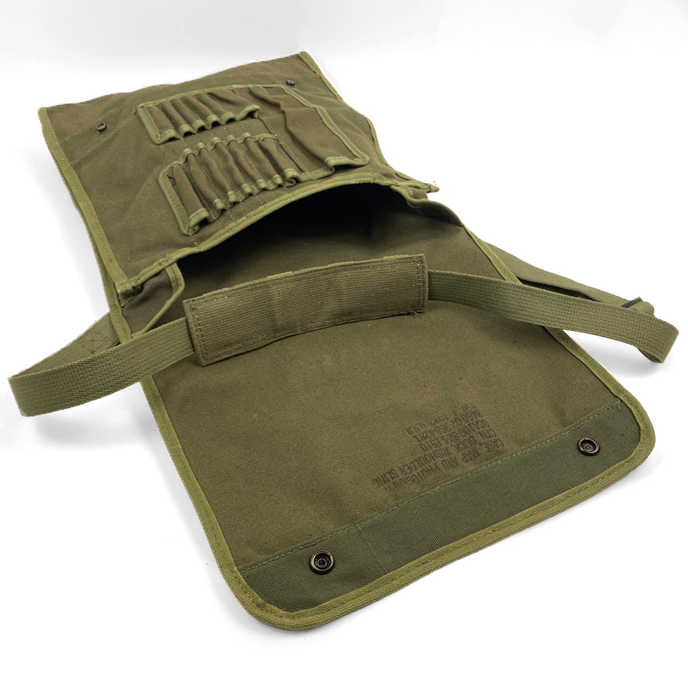 VTG US Military OD-7 Canvas Map & Photograph Satchel 1982 w/Strap. Not Issued