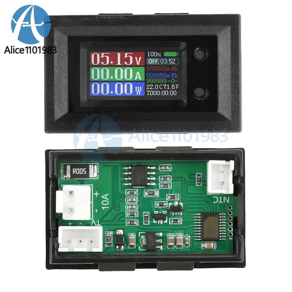 9in1 Multimeter DC4-30V Power Tester Voltage Current Capacity Meter 10A 50A 100A
