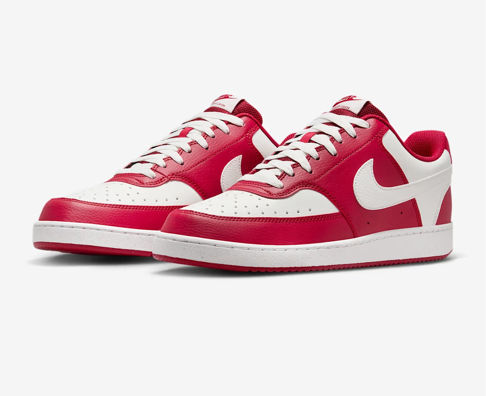 NIB Nike COURT VISION LOW NN Basketball Sneakers Gym Red Summit White HM9862 600