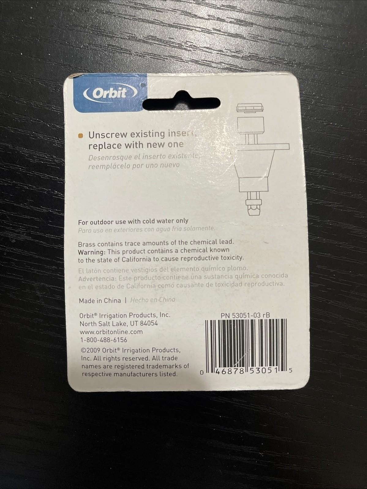 Orbit 15' Half Pattern Brass Insert Nozzle (2 Pack) - 180 Degree Coverage 53051