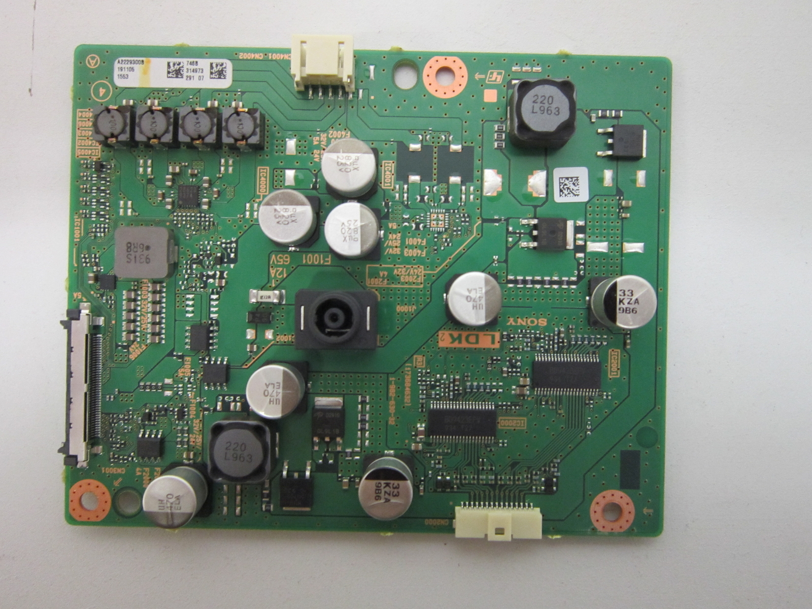 Sony XBR-49X800G LDK2 Power Input (A2229300B 746B) A-2201-012-A