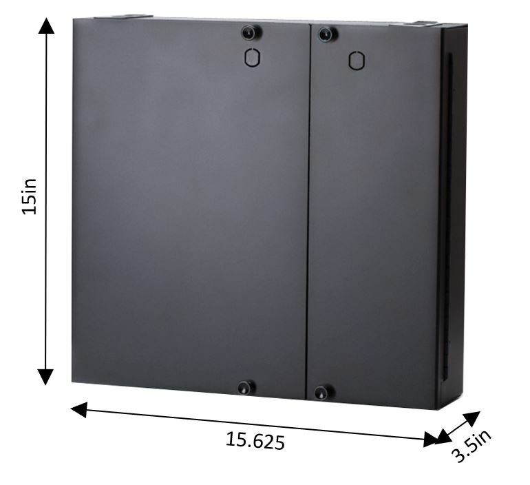 48 Fiber Dual Door Wall Mount, 24 SC Duplex Adapters, Patch Only Singlemode