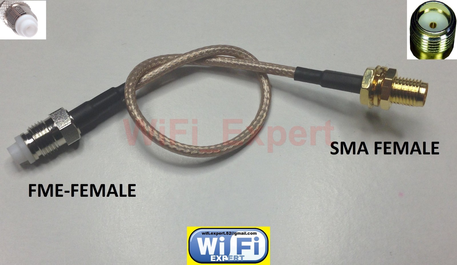 1 x FME Female to SMA FEMALE RF pigtail COAX Cable RG316 4-20inch USA Assembled
