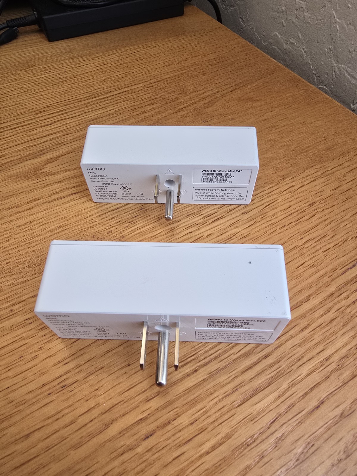 WeMo F7C063 WiFi Smart Plug Alexa, Google Apple - 2 pack TESTS GOOD!