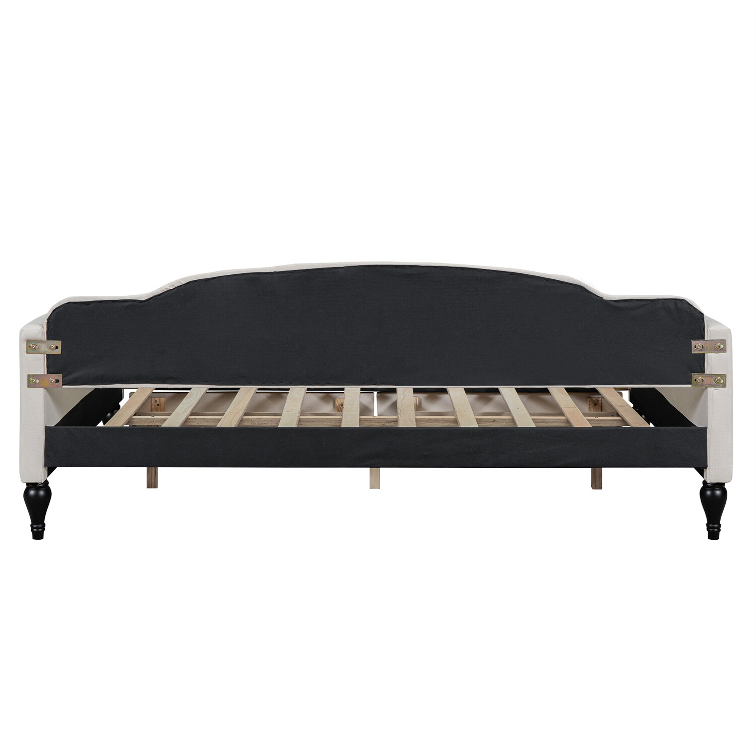 Full Size Daybed Upholstered Bed Frame Sofa Bed with 2 Storage Drawer Beige US