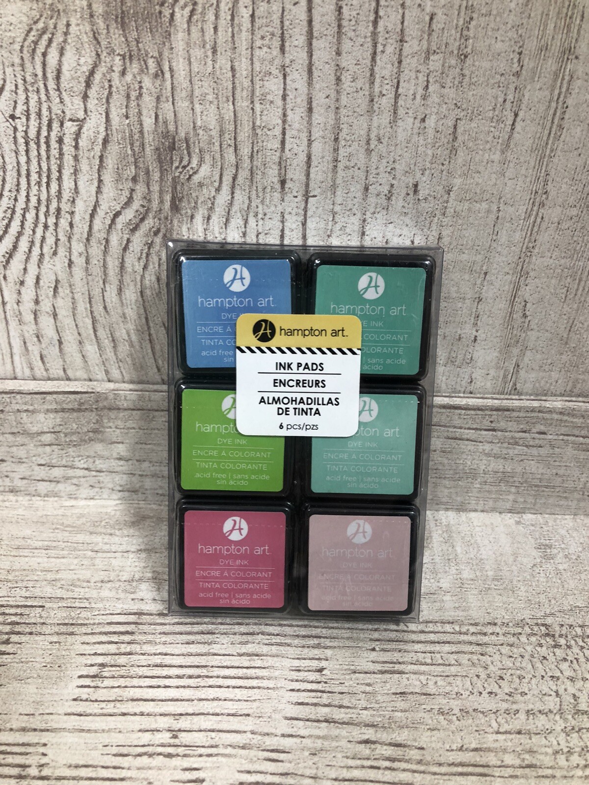 Hampton Ink 6pk Ink Pads Dye Ink Pastel Pack Sealed Brand New 1” SP0157 New