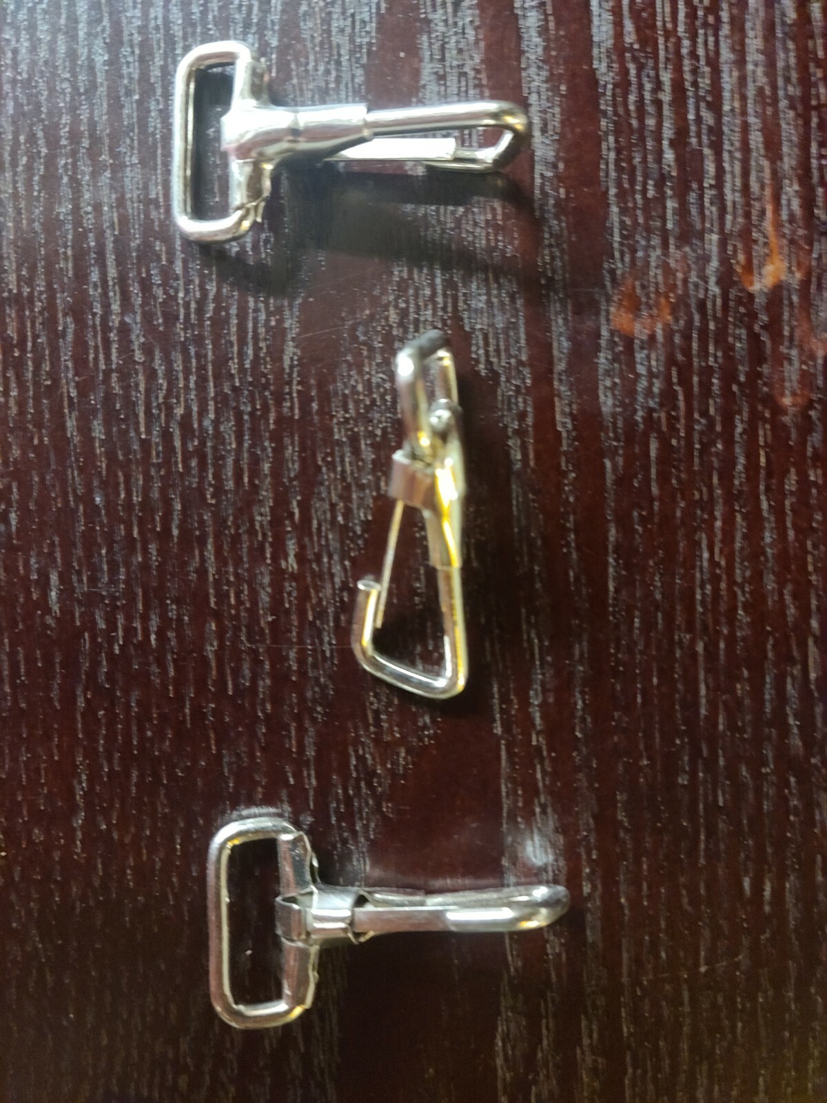 20 - 3/4" Small spring snap hook nickle plated