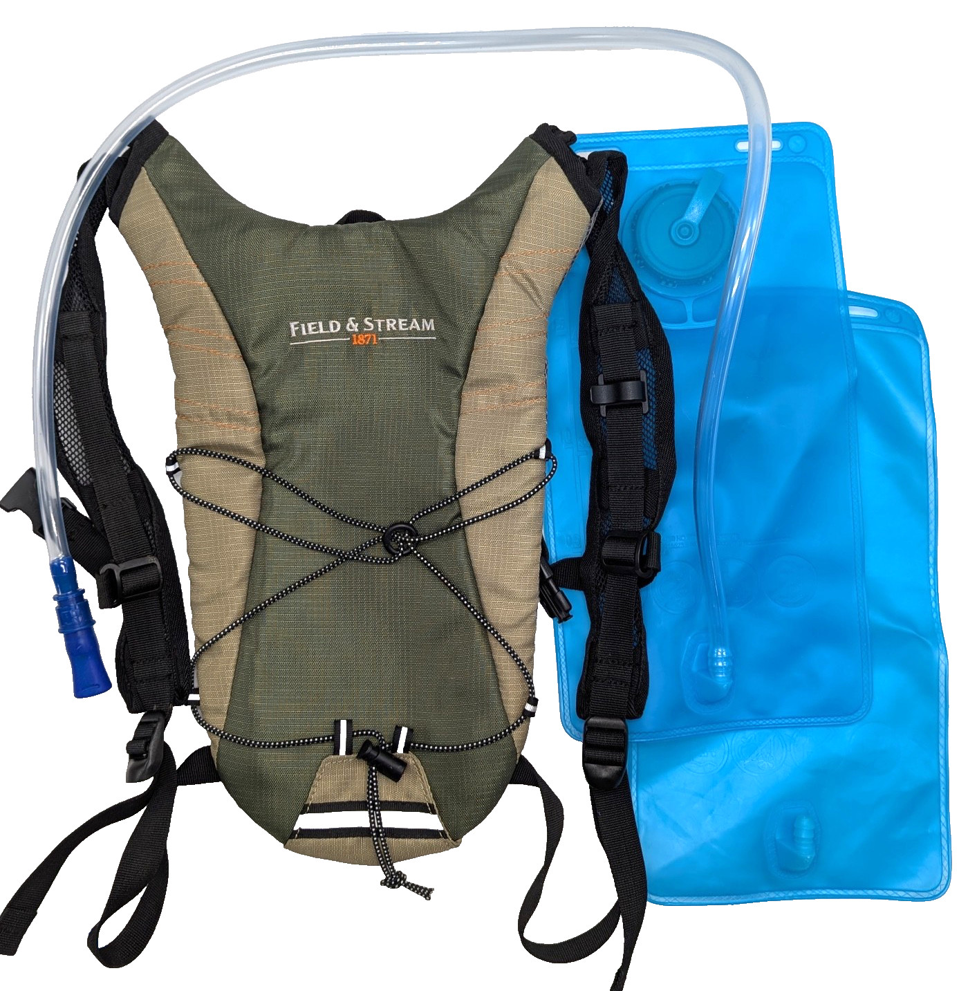 Field & Stream Hydration Backpack Running Cycling Hiking W/ 2 Water Bladder Bags