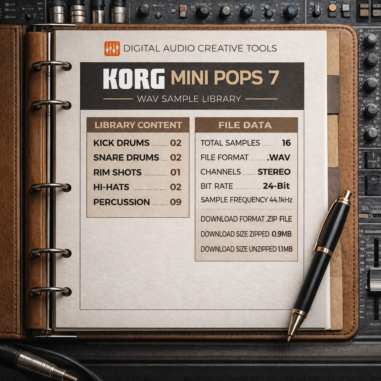 Korg Mini Pops 7 Drum Machine Sample Library