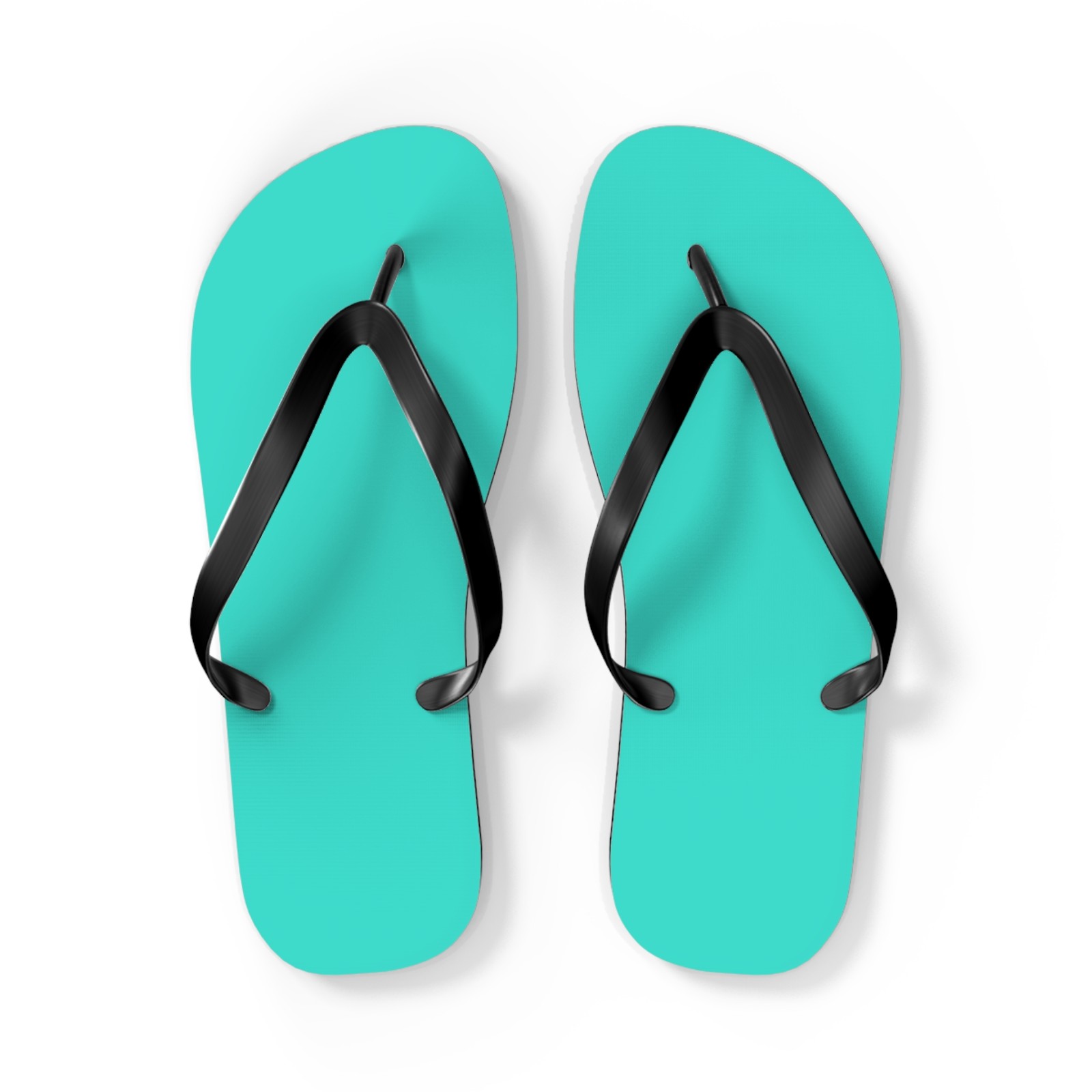Neon Turquoise Flip Flops, Sandals Slides, Summer Footwear, Brand New