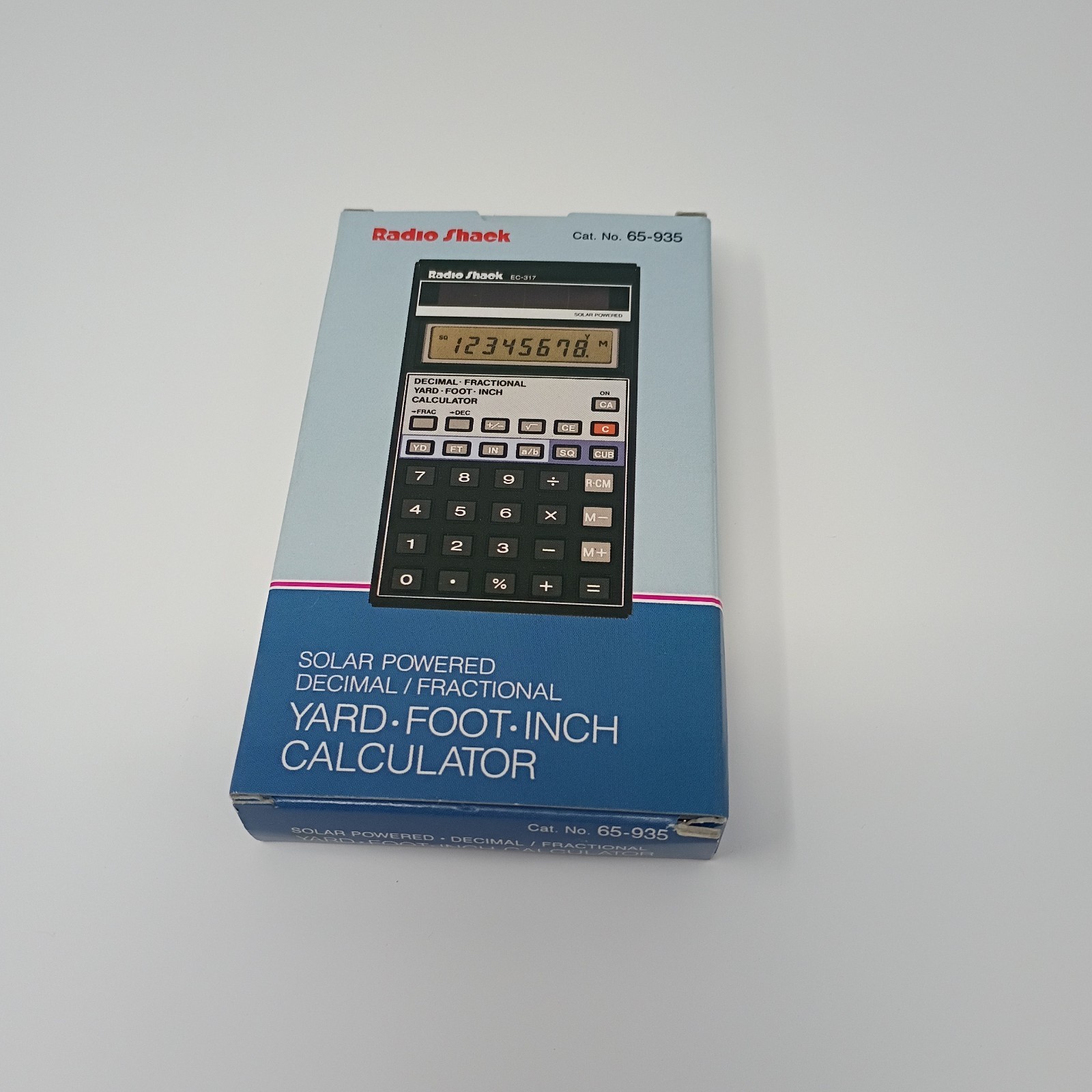 Vtg Radio Shack Calculator Yard Foot Inch 65-935 Solar 1987 EC-317 NEW Old Stock