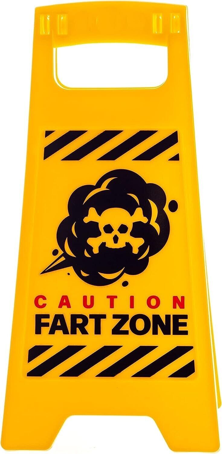 Fart Zone Desk Warning Sign Hilarious Office Gift Accessory - Caution Sign GaG