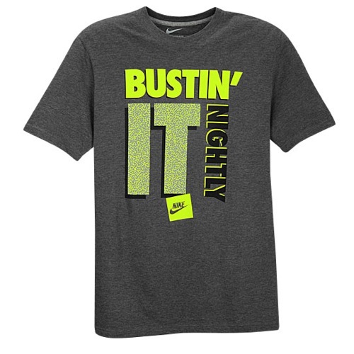Nike “Bustin’ It Nightly” T-Shirt Charcoal Men's Small Medium BNWT