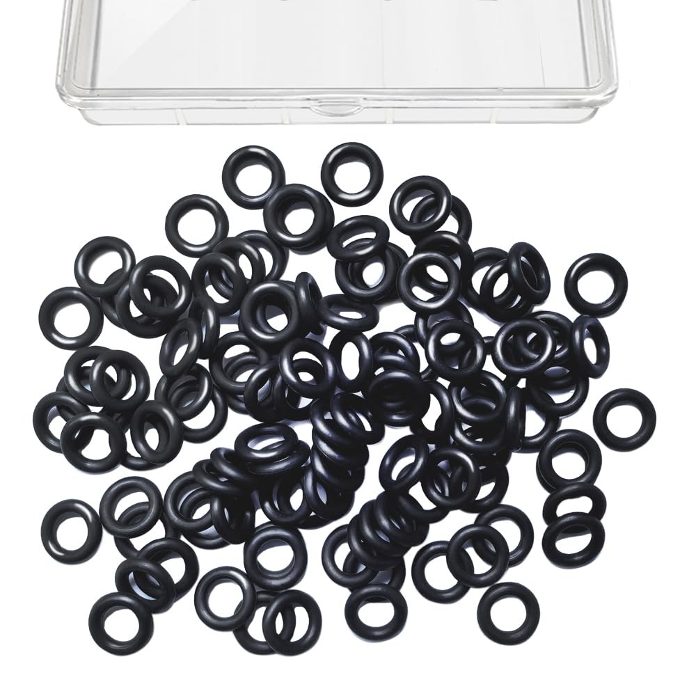 Wacky Worms O-Rings for Rigging Senko & Stick Soft 6 mm, black-100pcs
