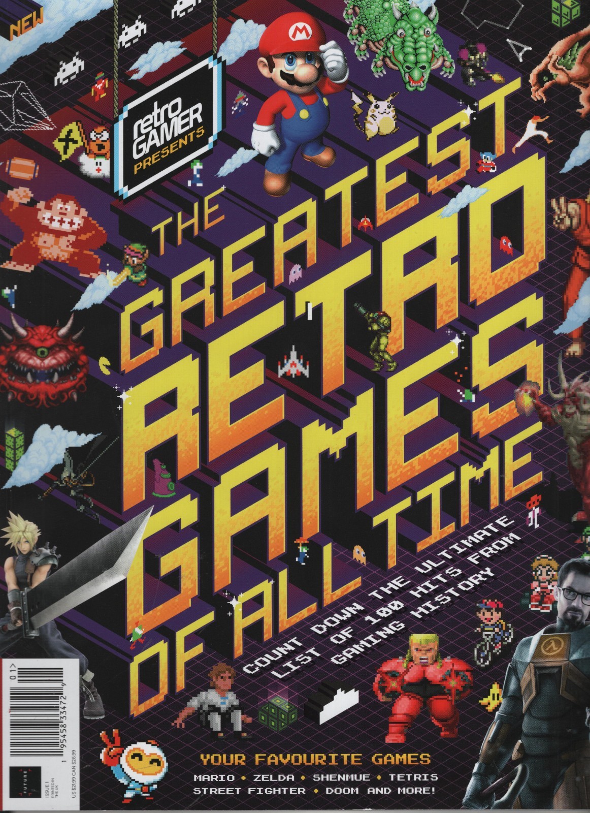 GREATEST RETRO GAMES OF ALL TIME FUTURE PUBLISHING UK RETRO GAMER 2025 1ST ED
