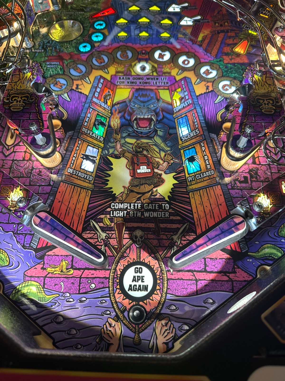 KONG! Flipper Bat Topper MODs for Stern's King Kong Pinball Machine (all models)