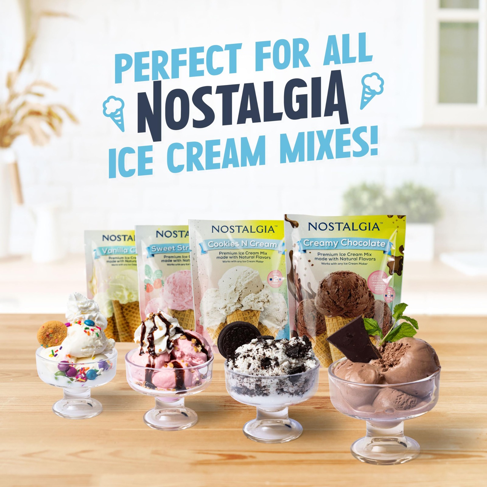 Nostalgia Electric Ice Cream Maker - Old Fashioned Soft Serve Machine