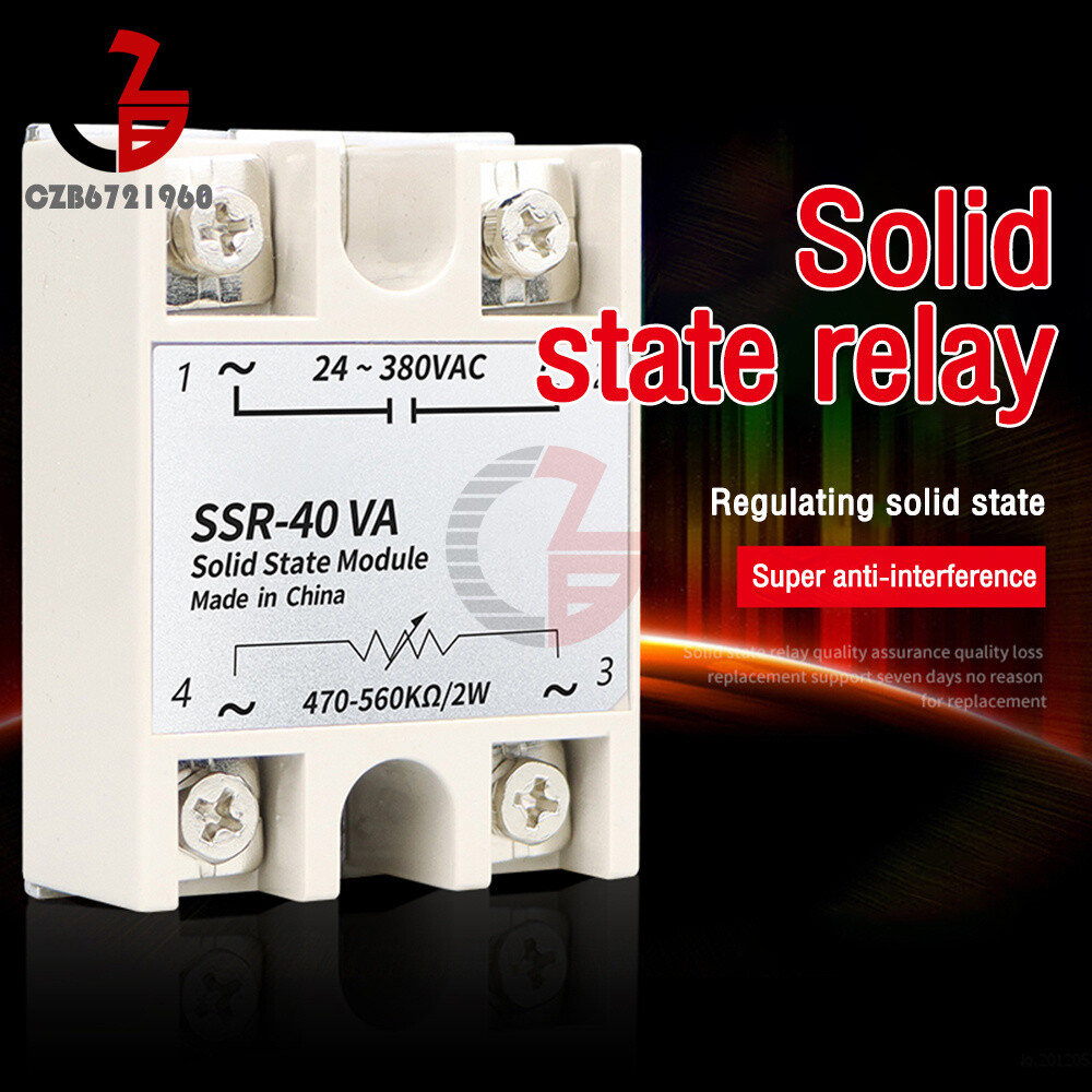Solid State Relay Module with Knob Dial SSR-10VA SSR-25VA 40VA 60VA 80VA 100VA