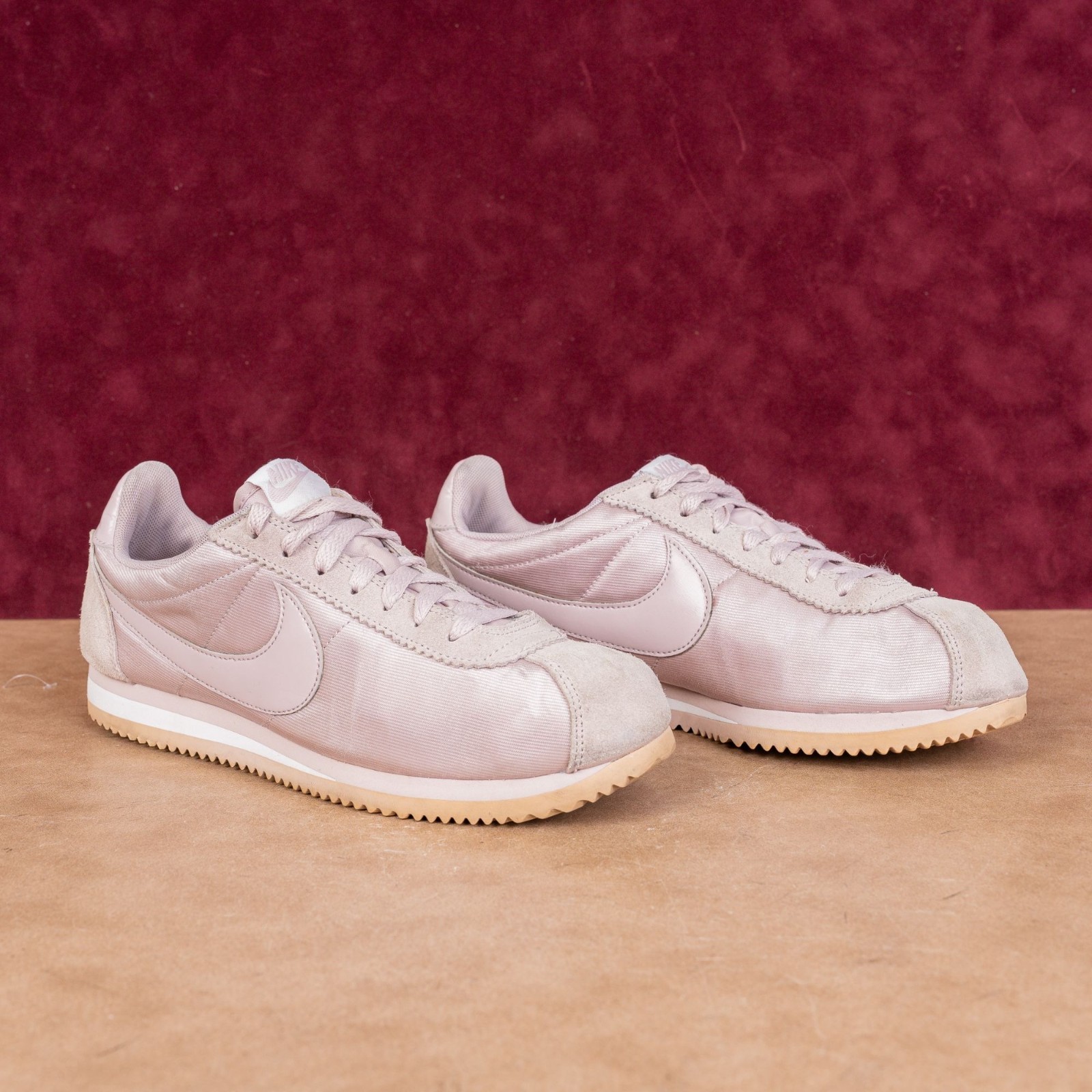 Nike Women Classic Retro Vintage Cortez Nylon Particle Rose Sneakers sz 10
