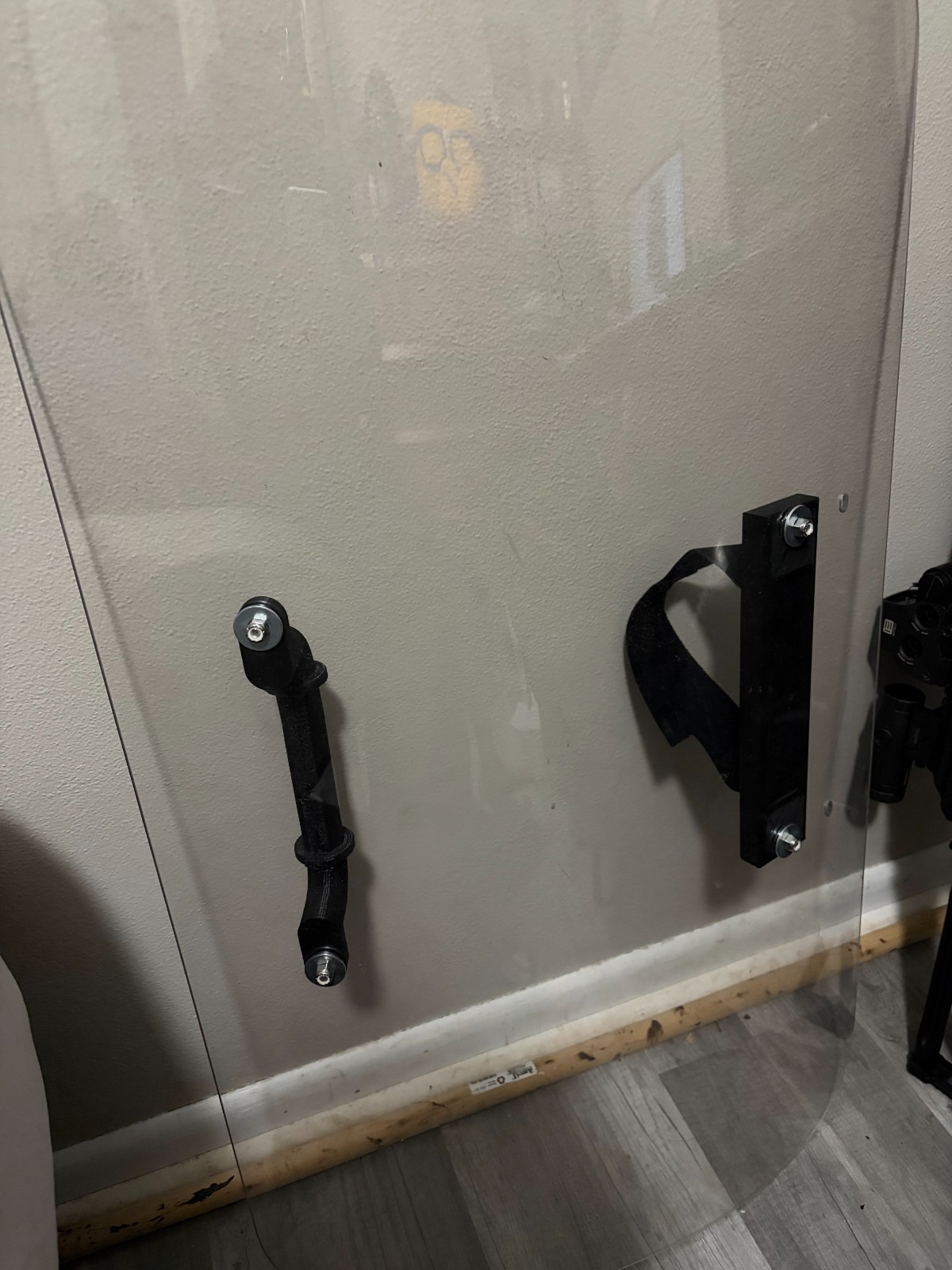 Airsoft shield, 36"x20", clear polycarbonate-like material