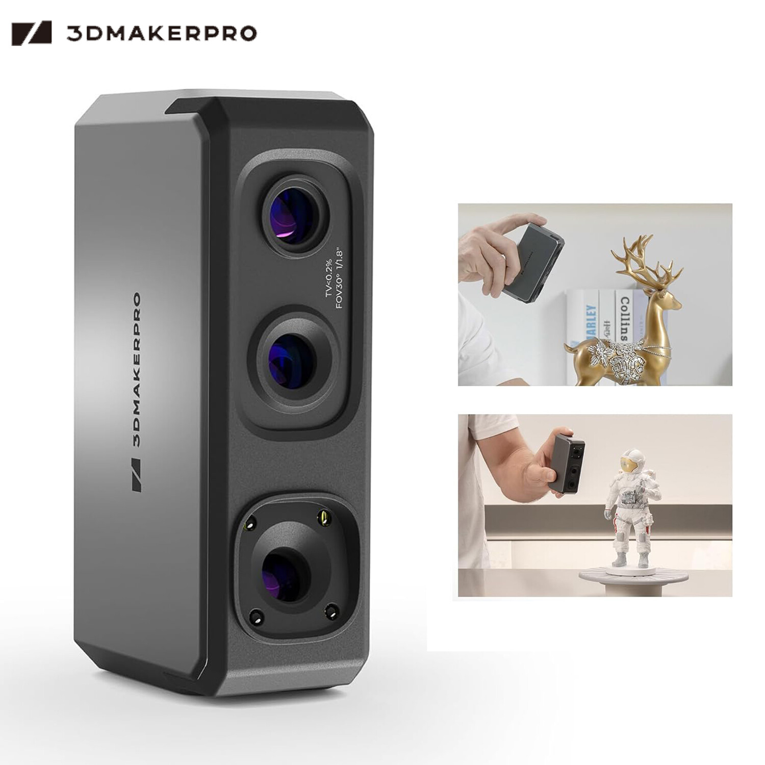 3DMakerpro Seal Lite 3D Scanner 0.02mm Accuracy 10FPS Speed for 3D Printer H7R1