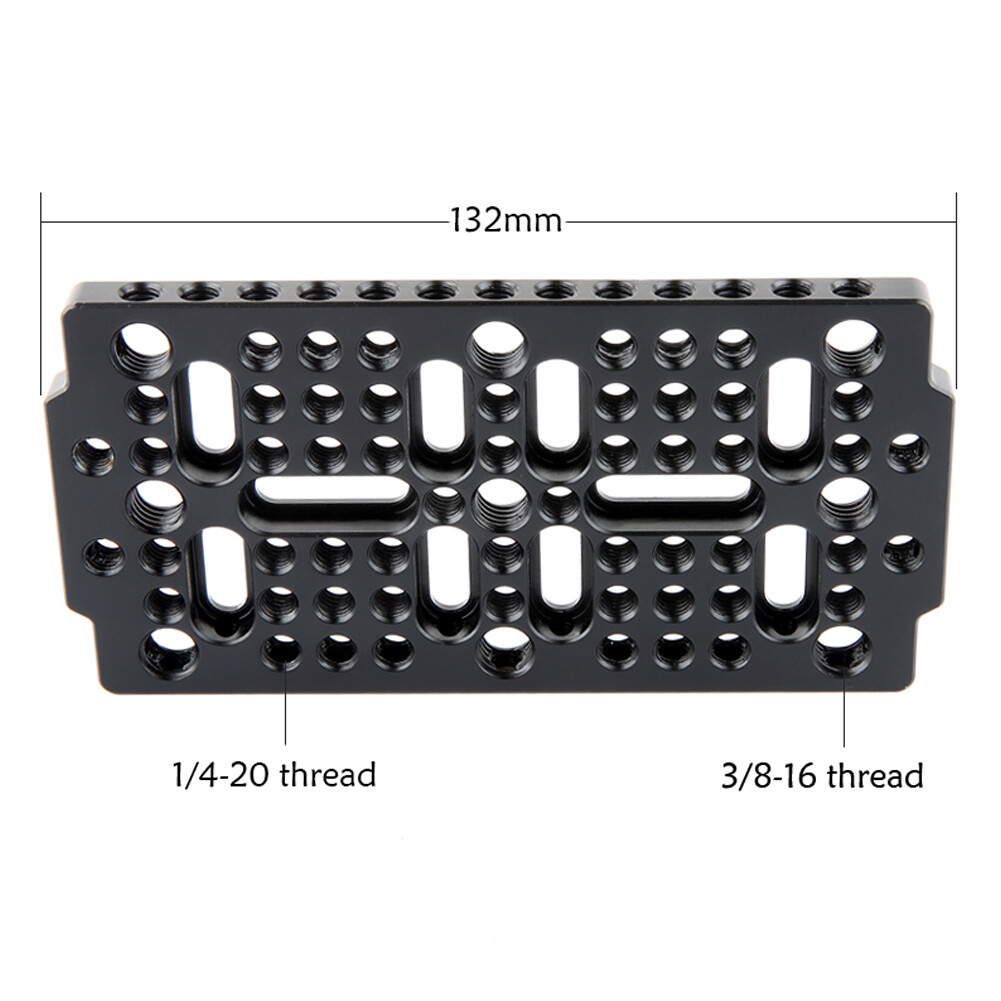 Niceyrig 1/4" 3/8" Thread Cheese Mounting Plate for Camera Tripod Rig