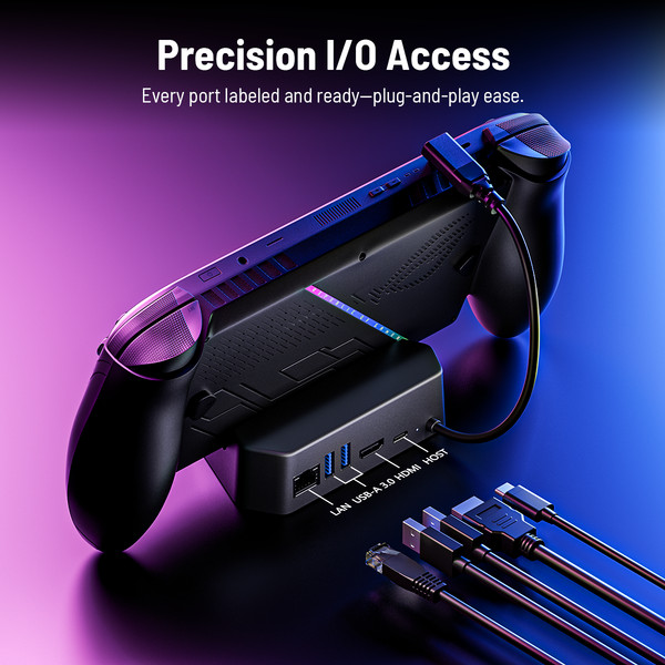 3/5 in 1 Portable Charging Dock For ROG Xbox Ally/Ally X 2025 100W PD 4K@144Hz