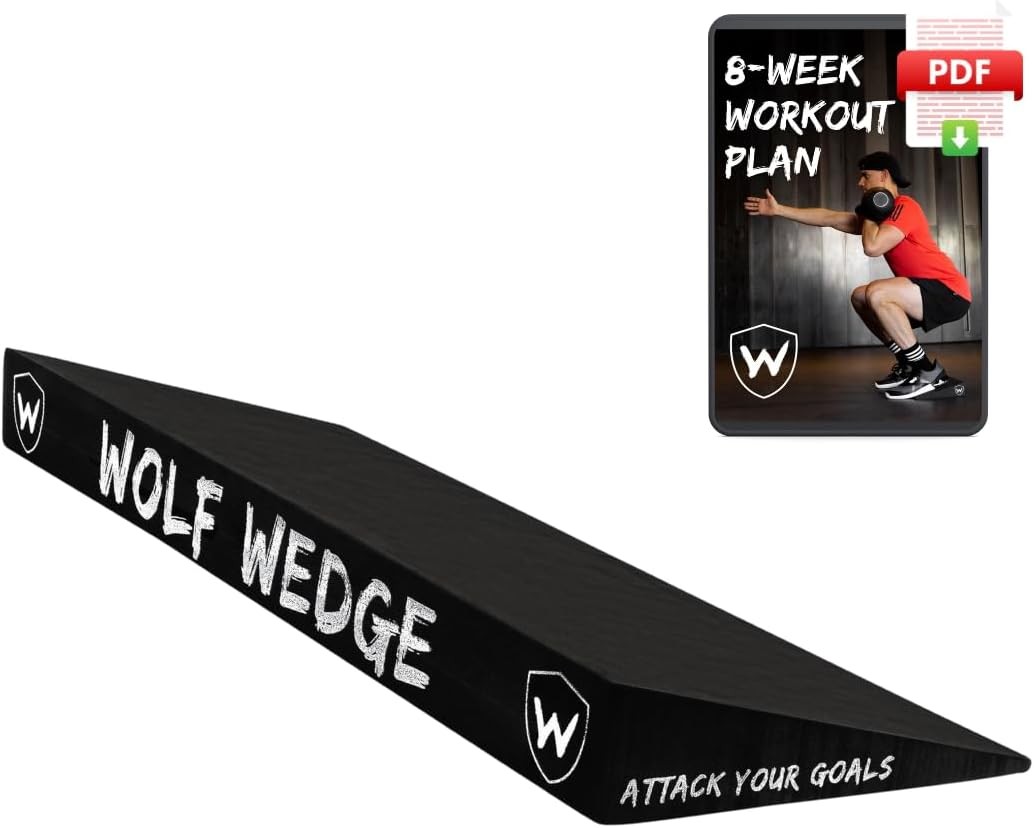 Wolf Strength Squat Wedge Block – Heel Elevated Slant Board Squats One-Piece