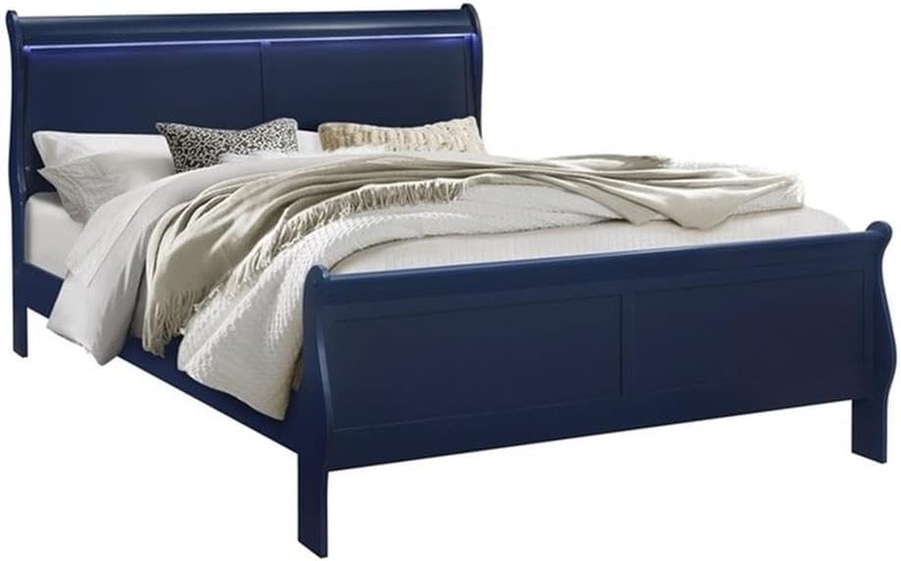 Charlie Blue King Bed