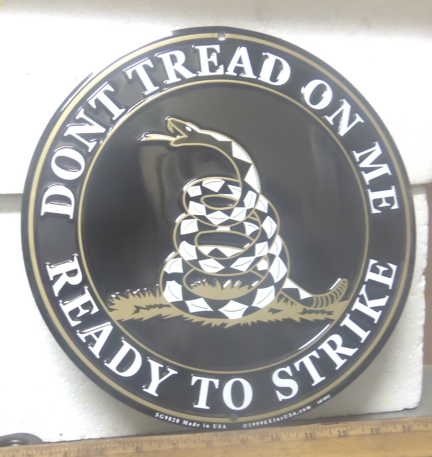 Large Don’t Tread on Me – Ready to Strike Aluminum Sign