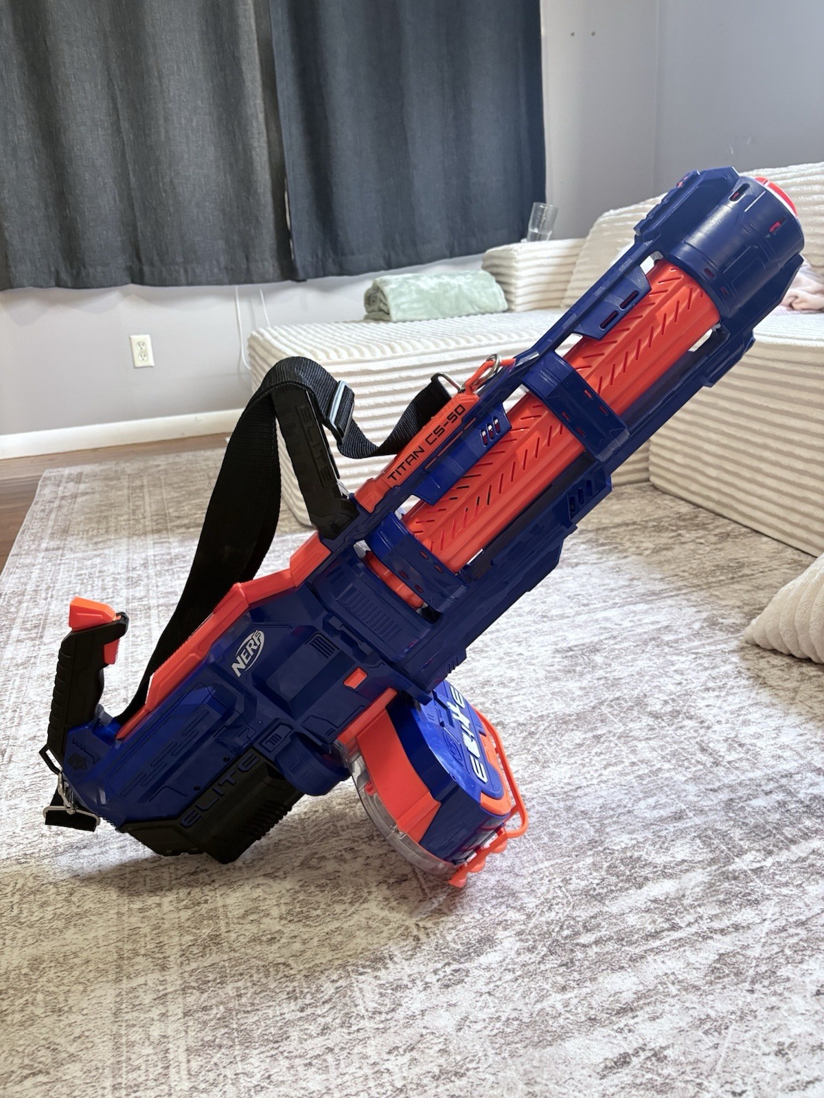 NERF N-Strike Elite Titan CS-50 Blue Orange Dart Gun Blaster