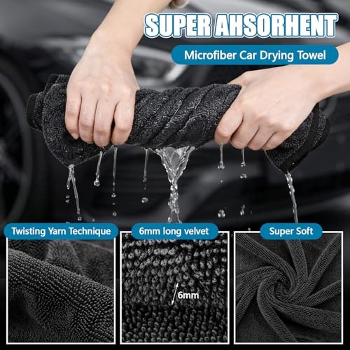 4 Pack Car Drying Towel 48" x 24" Extra Large Microfiber Towels for Car,