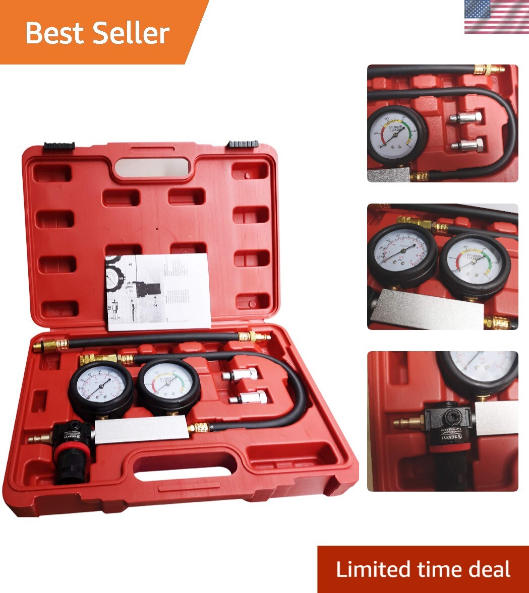 Cylinder Leakdown Tester Kit with Quick Connect Adapters - Precision Measurement