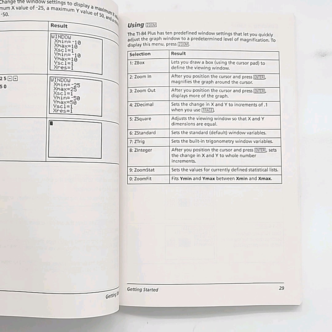 Texas Instruments Instruction Manual For TI-84 Plus & Silver Ed MANUAL ONLY