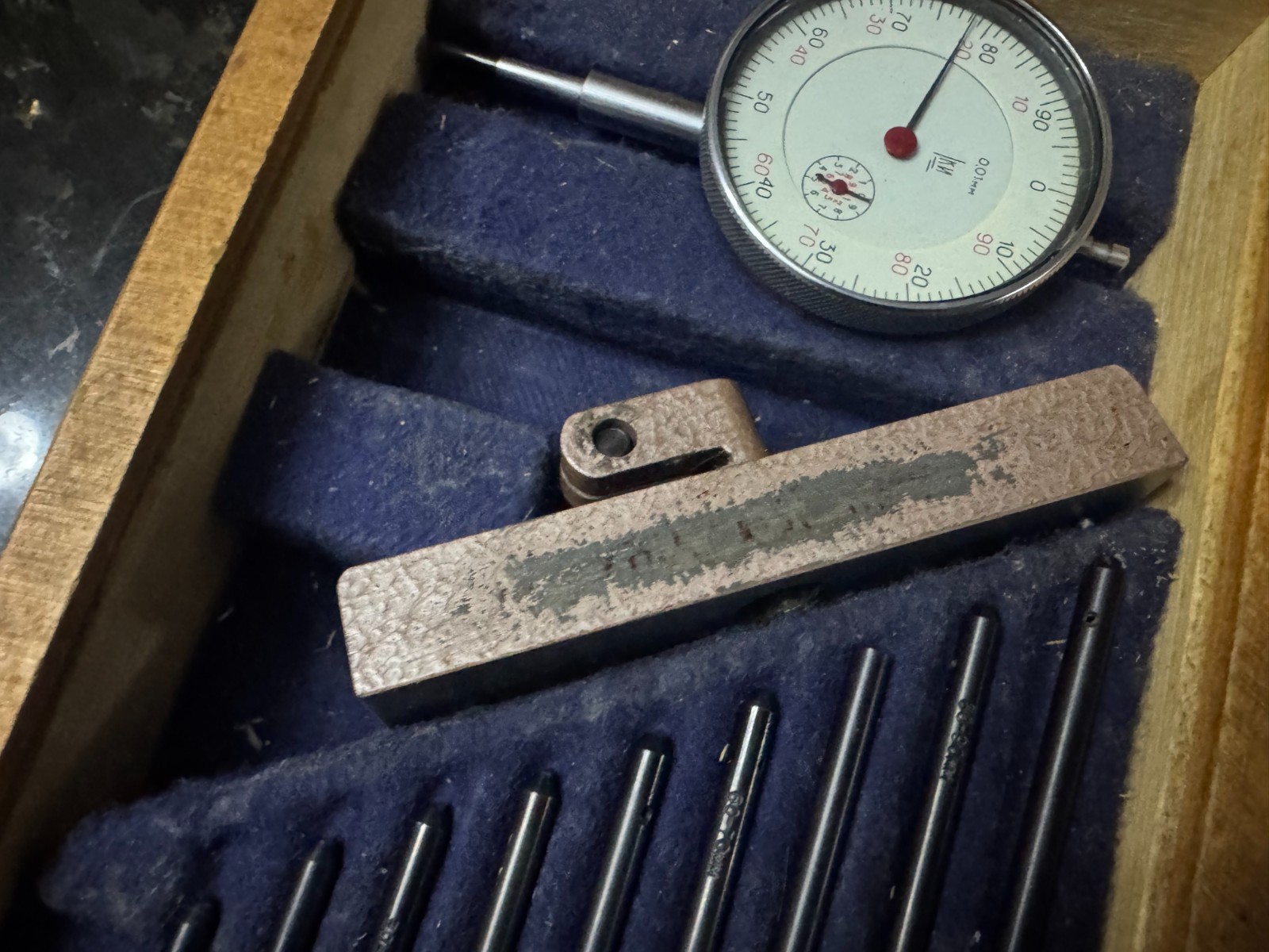 Depth Gage Micrometer Set Measuring Range 0-100mm/ 0.01mm USSR NEW!