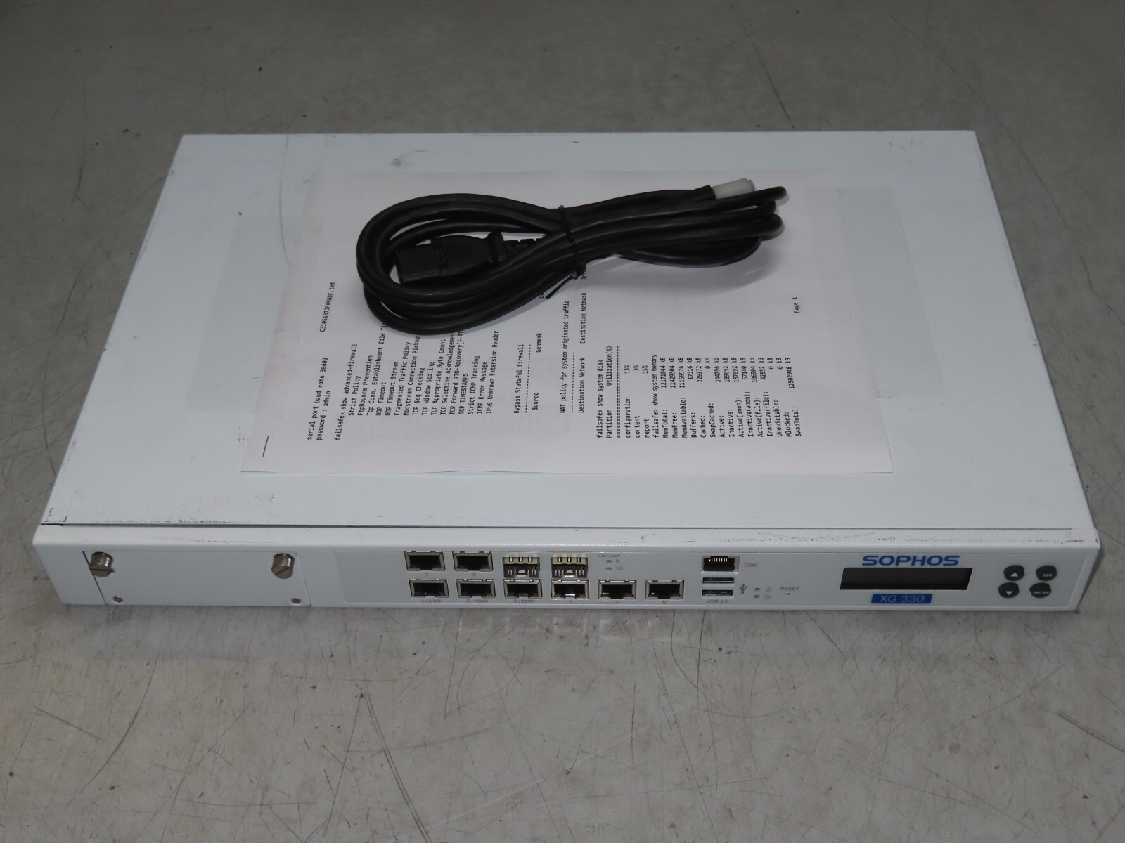 Sophos XG 330 Rev 1  Security Appliance **TESTED**