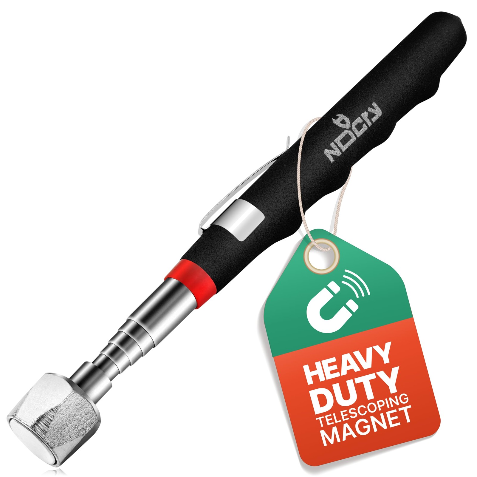 NoCry Telescoping Magnetic Pickup Tool with an Extra Strong 25lb Pull Black