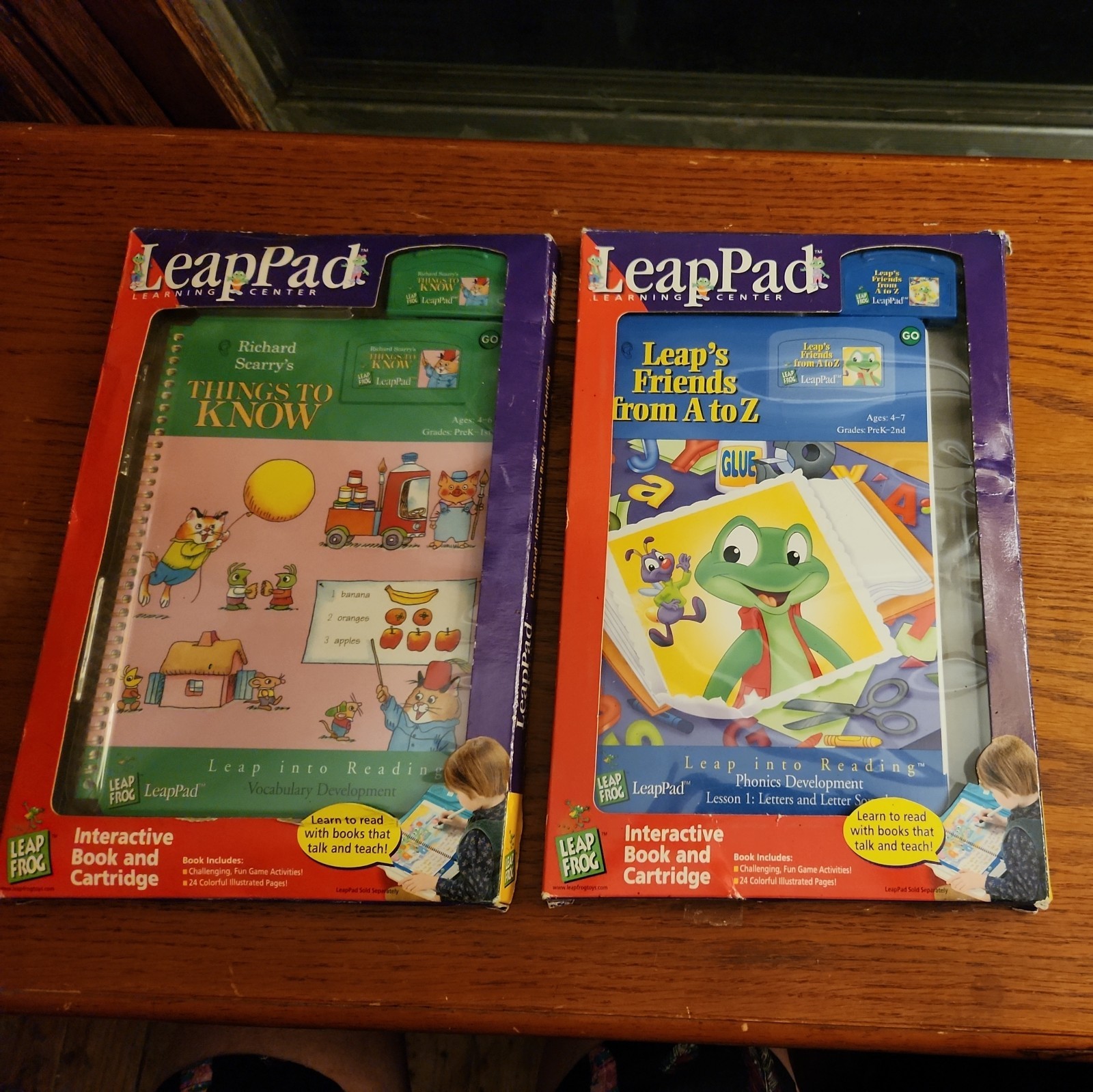 Leap Frog LeapPad SET of 2 Interactive Books Cartridges LEAP