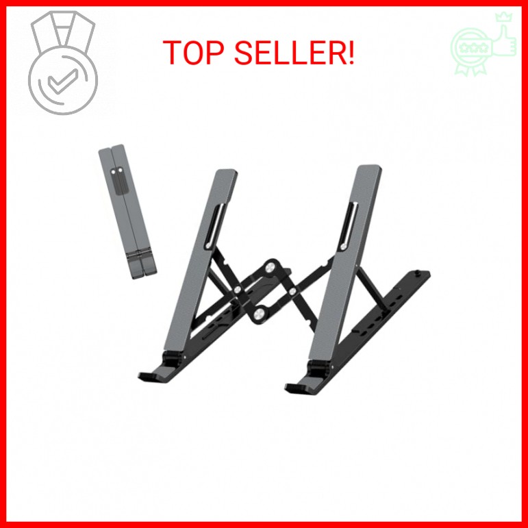 Gogoonike Adjustable Laptop Stand, Portable Laptop Riser for Desk, ABS+Silicone