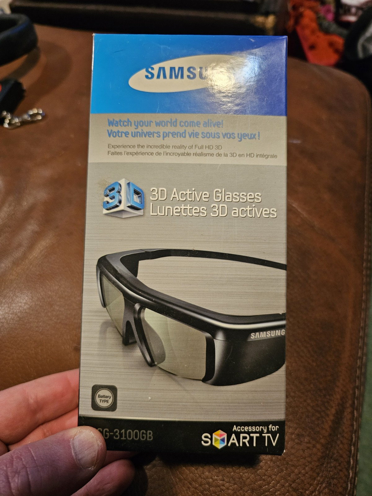Samsung 3D Active Glasses SSG-3100GB/ZA Black 1 Pair (1 Open, 1 New)