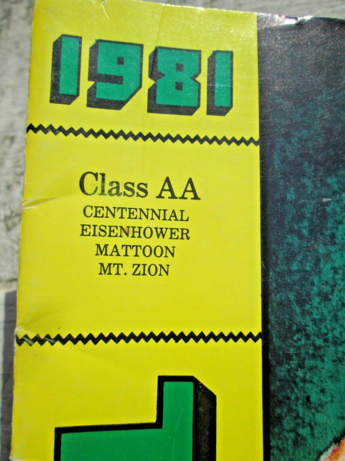 1981 Regional Basketball Tournament Program Mt. Zion & Decatur High School Ill.